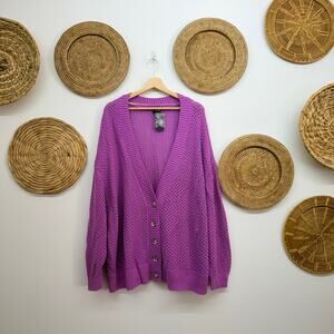 NEW Torrid Purple Cardigan Sweater Plus Size 4X